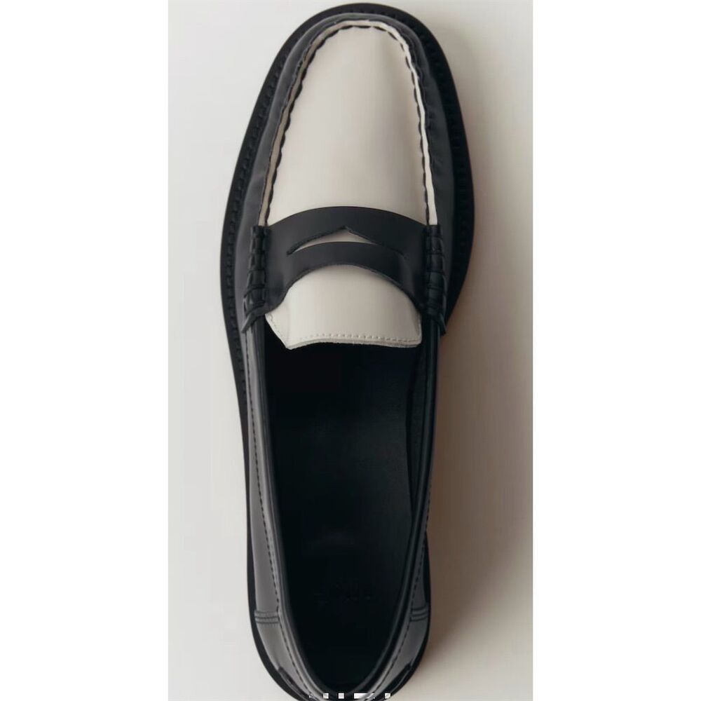 MANGO Women's Two-Tone Suede Penny Loafers NWT Size Euro 36 - Picture 13 of 13